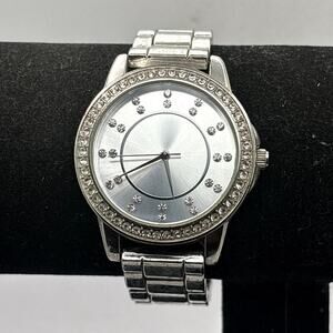 Silver Crystal Men's Watch